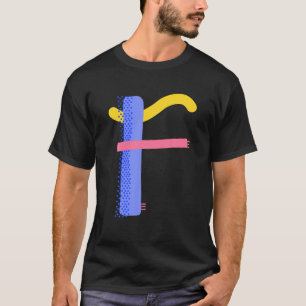 Whimsical Alphabet Letter-F Typography Character-F T-Shirt