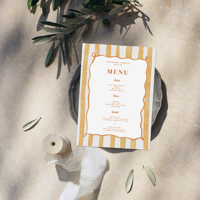 Whimsical Amore & Aranci | Wedding Menu (Creator Uploaded)