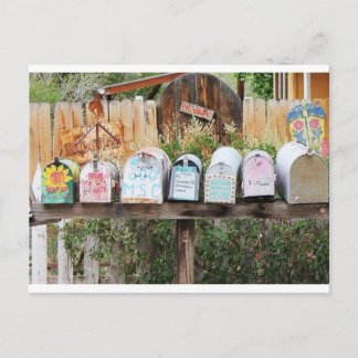 Whimsical and Artsy Mailboxes Postcard