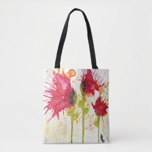 Whimsical and Colourful Poppy Tote Bag