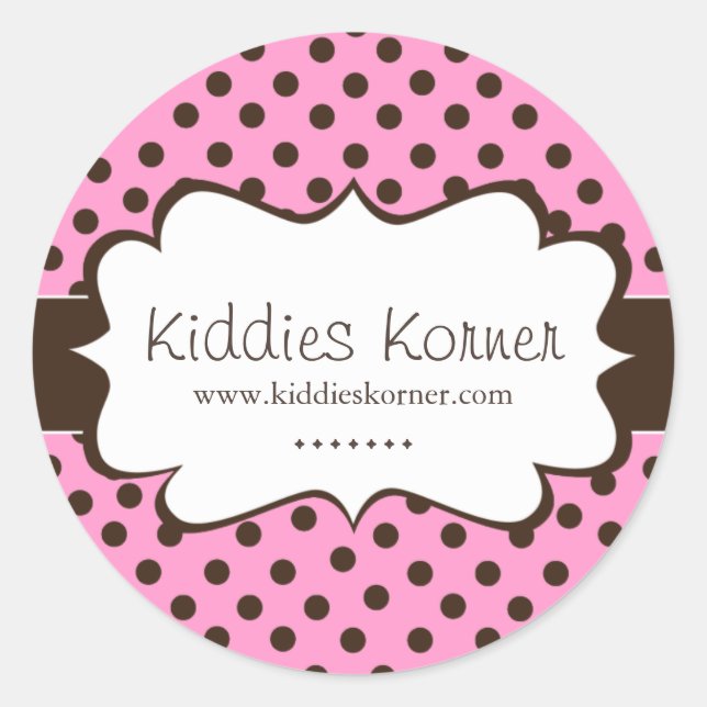 Whimsical and Cute Polk a Dot Stickers (Front)