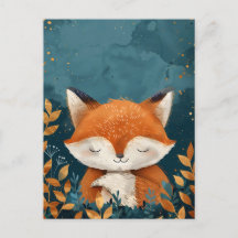 Whimsical and Cute Sleeping Red Fox