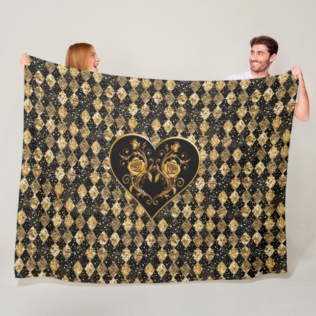 Whimsical and Elegant Goth  Fleece Blanket (In Situ)