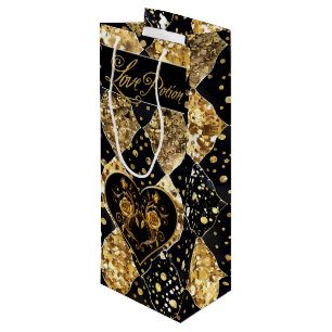 Whimsical and Elegant Goth Love Potion Wine Gift Bag