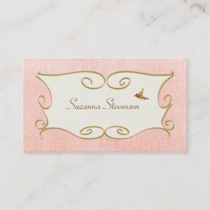 Whimsical and Feminine Pink Business Card