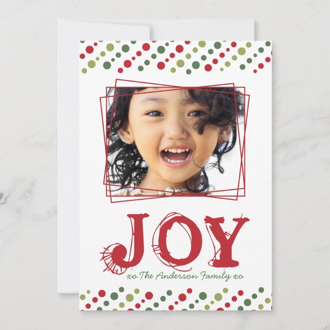 Whimsical and Fun Christmas Photo Card (Front)