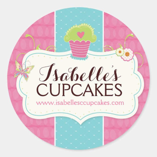 Whimsical and Fun Cupcake Labels (Front)