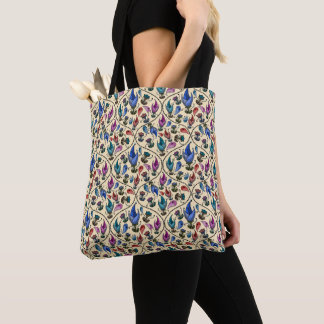Whimsical and Fun Floral Pattern Tote Bag