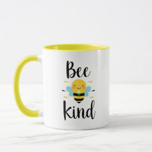Whimsical and Kind Bee Illustration Mug
