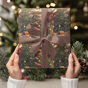 “Whimsical Animal Christmas Wrapping Paper
