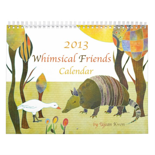 Whimsical Animal Friends Cute Kids Calendar 2013 (Cover)