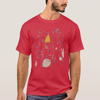 Whimsical Animal Line Art Design boy T-Shirt