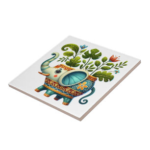 Whimsical Animal Planter Tile