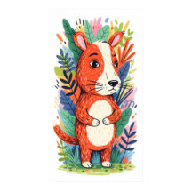 whimsical animal surrounded by lush foliage