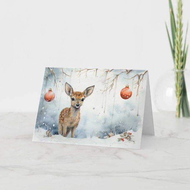 Whimsical Animals Christmas Card (Front)