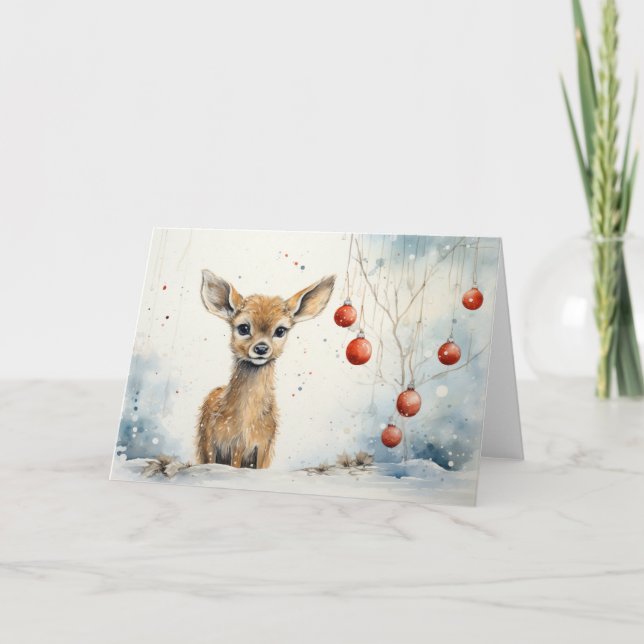 Whimsical Animals Christmas Card (Front)