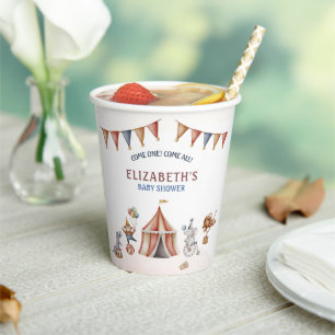 Whimsical Animals Circus Party Baby Shower Paper Cups