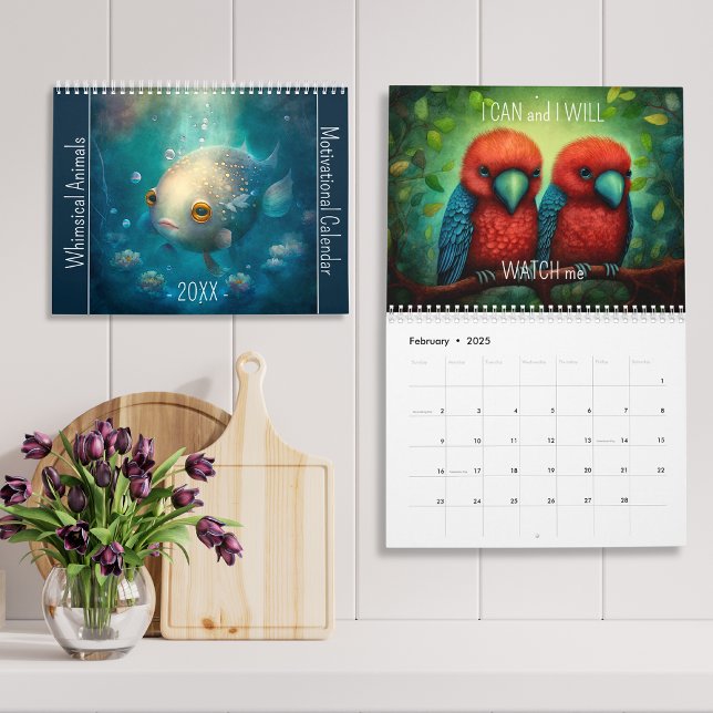 Whimsical Animals Motivational Year Inspirational Calendar (Whimsical Animals Motivational Year Inspirational Calendar)