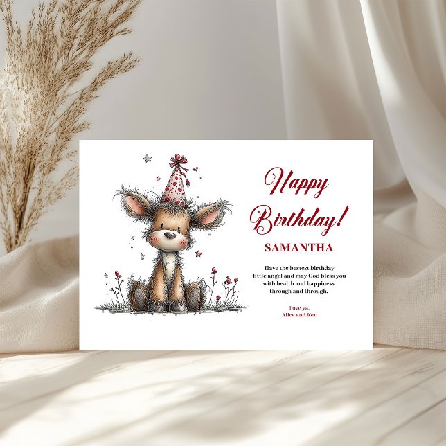 Whimsical Animals Personalised kids greeting card (Whimsical Animals Personalized kids greeting card)