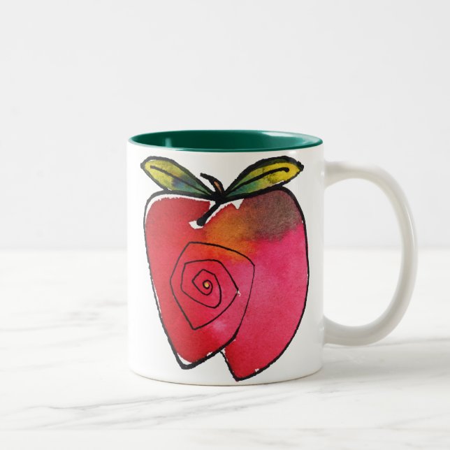 Whimsical Apple Mug (Right)