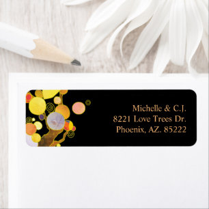 Whimsical Art Nouveau Trees Wedding Address