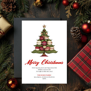 Whimsical Artistic Christmas Tree Greeting Layout Holiday Card
