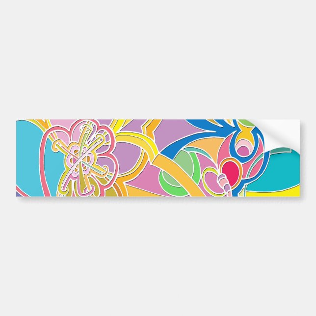 Whimsical Artwork Bumper Sticker (Front)