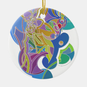 Whimsical Artwork Ceramic Tree Decoration