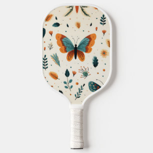 Whimsical Autumn Butterfly Garden Pickleball Paddle