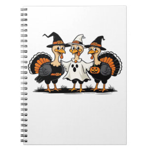 Whimsical Autumn Patchwork Pumpkin Cosy Fall Flor Notebook