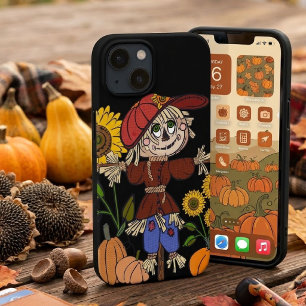 Whimsical Autumn Scarecrow And Sunflowers iPhone 13 Case