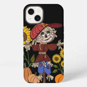 Whimsical Autumn Scarecrow And Sunflowers iPhone 13 Case
