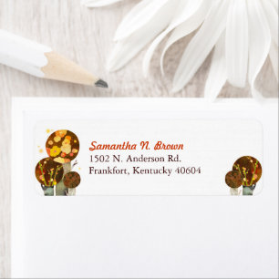 Whimsical Autumn Trees Address