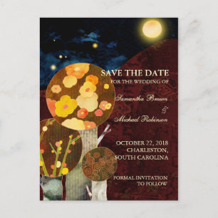Whimsical Autumn Trees: Save the Date Postcards