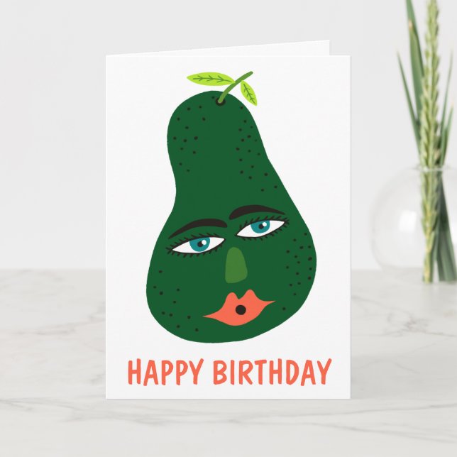 Whimsical Avocado CUSTOMIZE IT Card (Front)