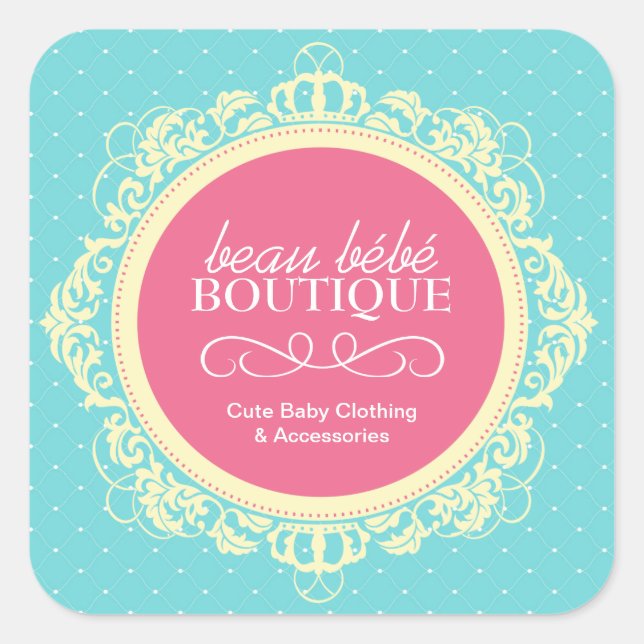 Whimsical Baby Boutique Stickers (Front)