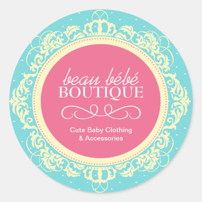 Whimsical Baby Boutique Stickers (Front)
