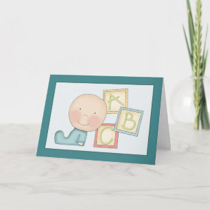Whimsical Baby Boy Congratulations Card