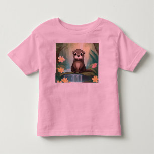 Whimsical Baby Otter, Toddler T-Shirt