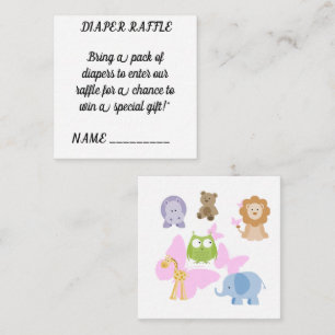 Whimsical Baby Shower Animal Parade Enclosure Card