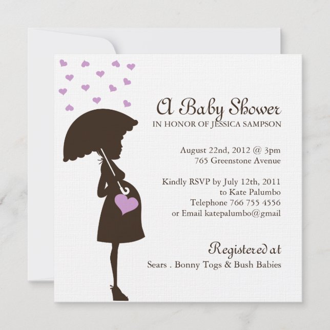 Whimsical Baby Shower Invites (Front)