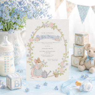 Whimsical Baby Shower Mice Invitation