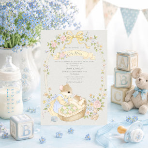 Whimsical Baby Shower Mice Invitation