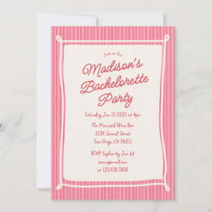 Whimsical Bachelorette Party Hand Drawn Doodle Invitation