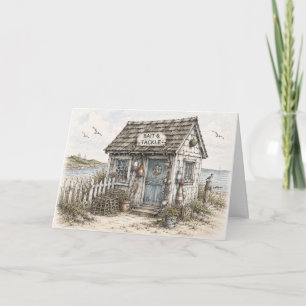 Whimsical Bait and Tackle Shack Card