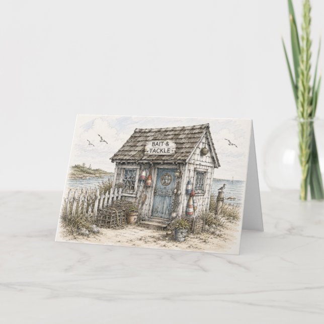 Whimsical Bait and Tackle Shack  Card (Front)