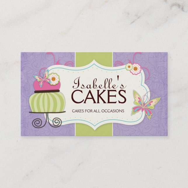 Whimsical Bakery Business Card (Front)