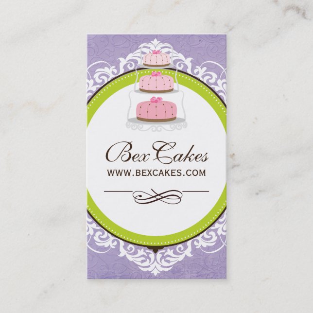 Whimsical Bakery Business Cards (Front)