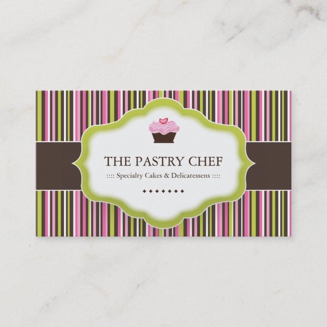 Whimsical Bakery Business Cards (Front)