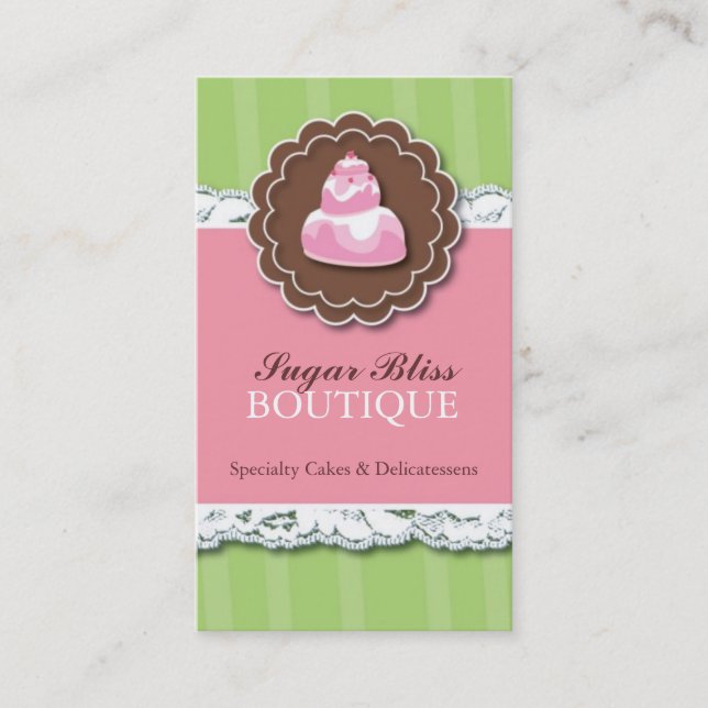 Whimsical Bakery Business Cards (Front)